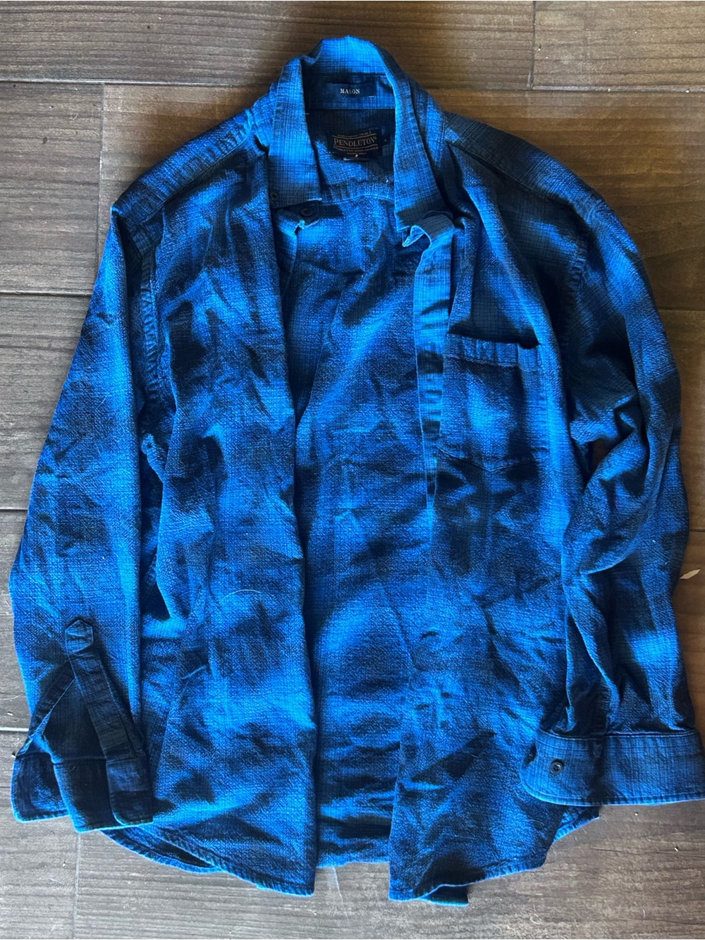 Pendleton Men's Bold Blue Casual Button-Down Shirt